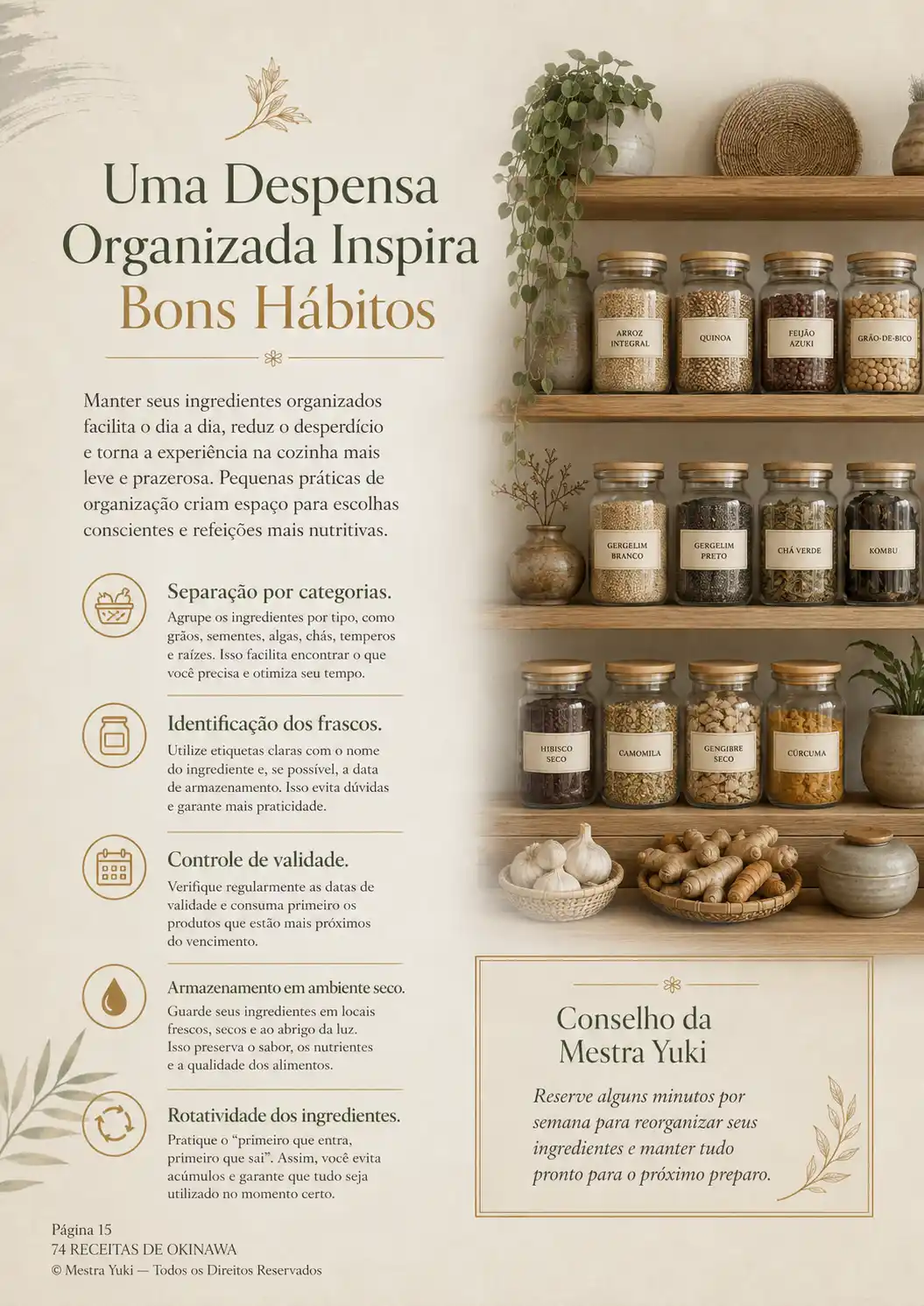 Página do material: Organização da Despensa