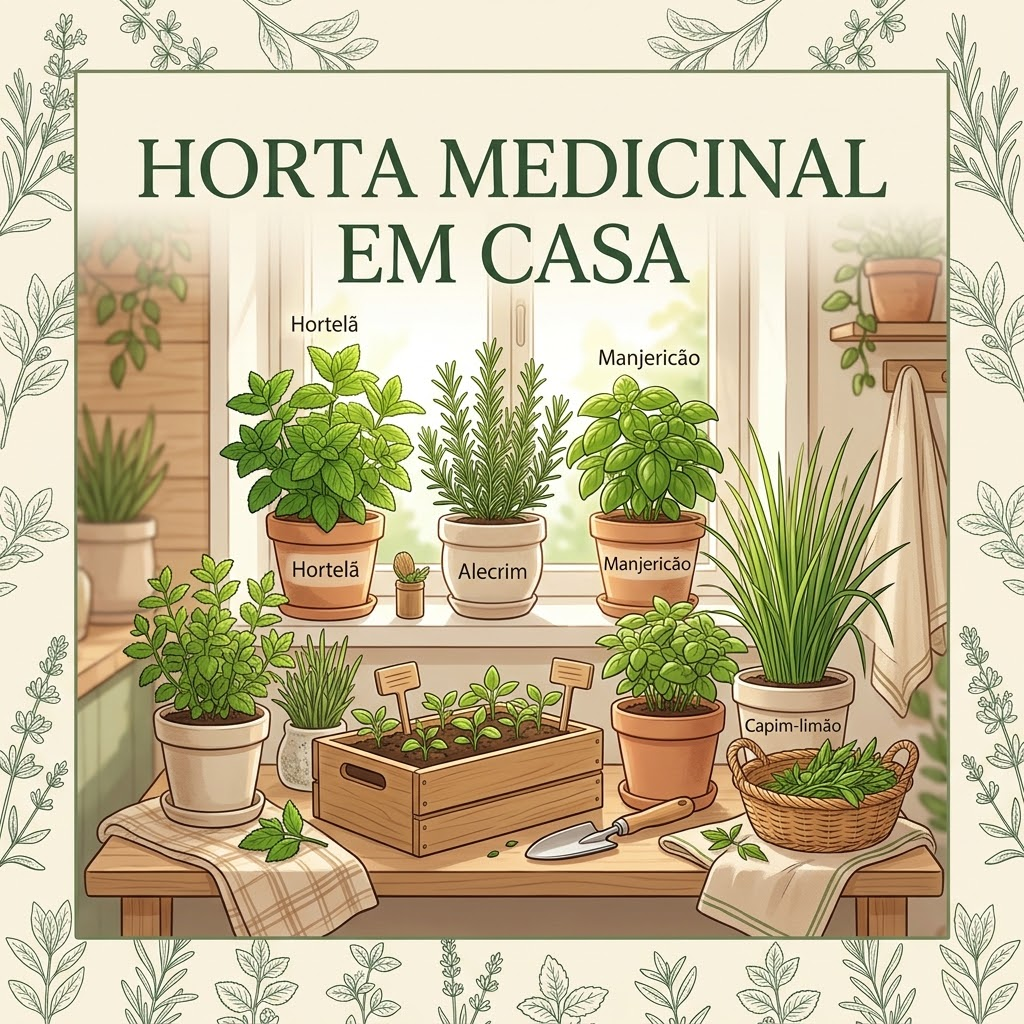 Capa do bônus Horta Medicinal em Casa