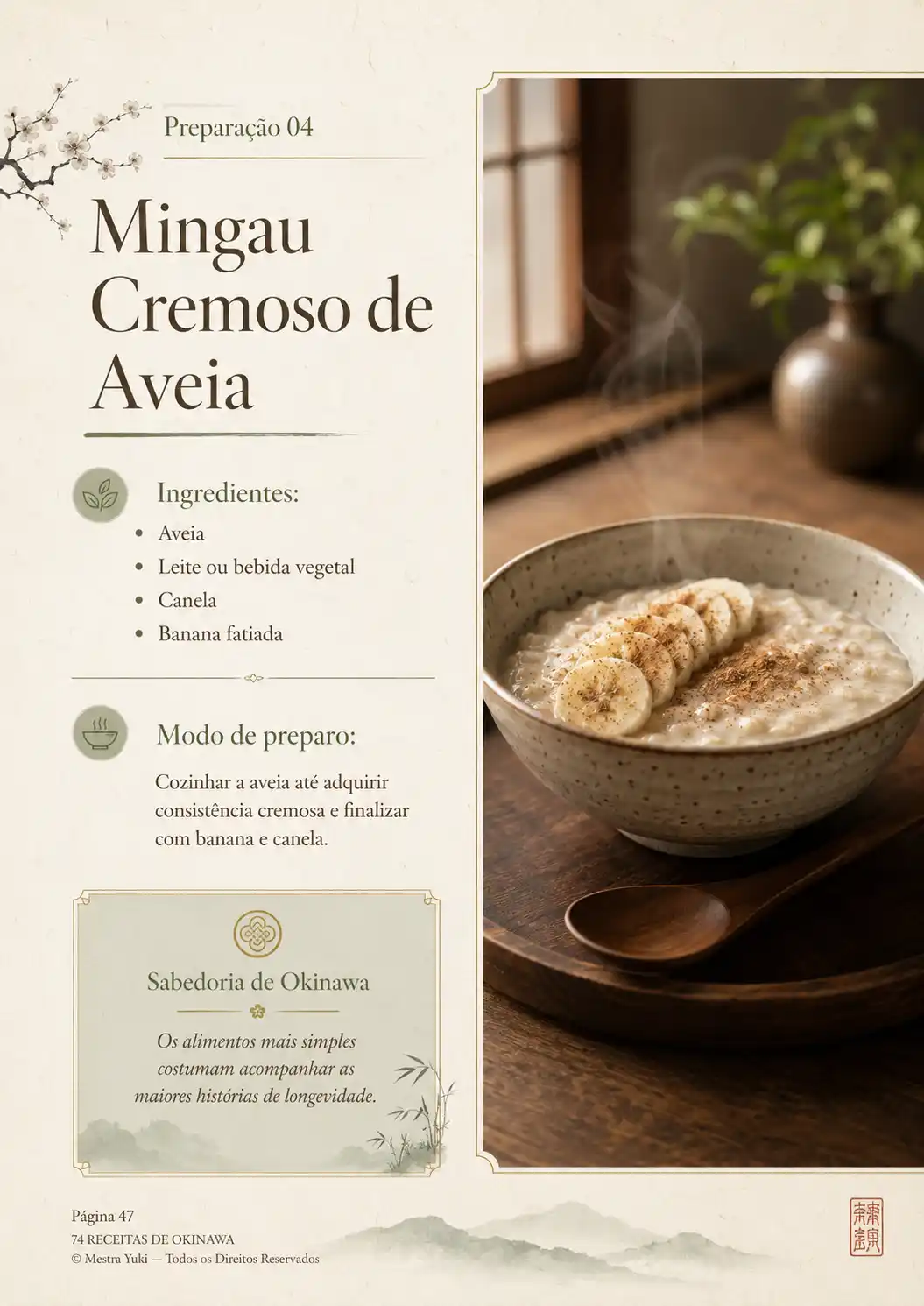 Página do material: Mingau Cremoso de Aveia